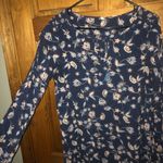 Roxy blue floral long sleeve dress size medium! Photo 3