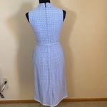 Eshakti Belted baby blue lace midi dress Photo 6