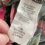 Tunic blouse floral print shirt sleeve w/slits & knotted wide neckline Sz large Multi Photo 6