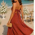 Universal Threads Universal Thread Midi Dress Tie-Back Button Euro Summer Scandi Coastal Cowgirl Photo 1