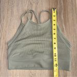 Nike Yoga Dri-Fit Sage Green Strappy High Neck Sports Bra - Size Small Photo 4