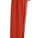 ASOS  Burnt Orange Cotton Maxi Off the Shoulder Dress Size 2 / S Photo 0