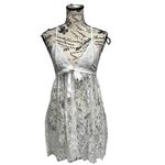 Avidlove  Sexy Lingerie Lace BabyDoll Chemise V-Neck Size M Ivory Strappy Front Photo 1