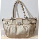 Salvatore Ferragamo Gancini Gold Metallic Shoulder Bag Photo 0