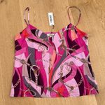 L'Agence  V Neck Cami Top Jane Size L Pink Purple Gold Photo 0