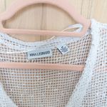 Nina Leonard  Women Crochet Knit Open Front Cardigan Size M White Boho Cottage Photo 3