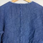 Eileen Fisher Organic Cotton Double Weave Short Jacket Women's Small Blue Casual Photo 12