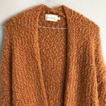 Dreamers  Mustard Yellow/Orange Fuzzy Popcorn Open Long Cardigan. Size Medium Photo 3