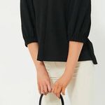 NWT Tuckernuck Hollis Blouse in Black Sz. M Size M Photo 0
