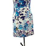 Reiss Juna Dress Floral Watercolor Printed White Purple Blue Size US 4 Photo 5