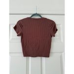 Bozzolo Brown V Neck T-shirt medium Photo 1