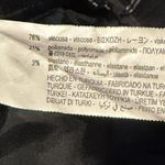 ZARA  Plaid Flat Front Elastic Waist Slim Cropped Pants Pockets XS Black White Photo 9