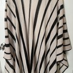 Torrid Women's Ivory & Black Striped Kimono Cape One Size Photo 3