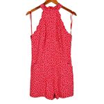 Anthropologie by Scallop Halter Short Romper High Neck in Pink Floral Sz 8 US Photo 6