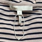 Maje NWOT  Take Square Neck Ruched Stripe Top Navy Pink Academia Fairy 1/US 4 Photo 7