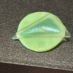 Gorgeous artisan pin. The material is glass mint round glass stone and triangle Photo 2