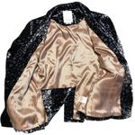 Anthropologie  Elevenses Lumi Velvet Silver Metallic Accent Jacket Blazer 6 Photo 1