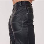 Free People  The It Factor Black Vegan Leather Pants Size 4 Photo 5