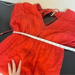 Free People Half Moon Bay Playsuit, burned orange, Cotton, swiss dot, eyelet, M Photo 7