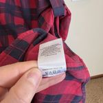 ATM Anthony Thomas Melillo Plaid Flannel Long Sleeve Shirt Dress Red Black Med Photo 6