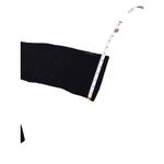 A New Day  Black Crochet Cardigan Large Button Front Knit Open Weave Sweater L Photo 4