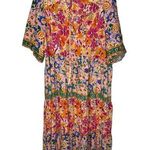 Umgee  Short Sleeve Mixed Floral Print Round Neck Maxi Dress Medium Photo 0