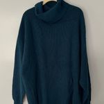 Free People Women's Deep Teal Cowl Neck Sweater Size L Photo 0