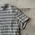 Listicle Striped Open Tie Back Short Sleeve Top--L Photo 4