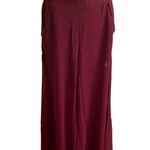UNIQ Sheer Burgundy Pants with Built In Sheer Shorts Extra Wide Leg Elastic Red Photo 3