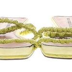 Who What Wear Lime Green Ruffled Slide Sandals Size 8 Photo 0