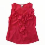 Merona -Bright coral blouse with ruffles. Sz XS Photo 0
