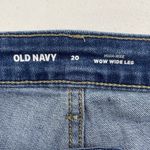 Old Navy Plus 20 High Rise Waisted Wow Wide Leg Jeans In New Moon Blue Stretch Photo 9