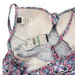 Island Escape Valencia Underwire Tankini Top White Size 8 Pink Photo 4
