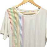 Anthropologie Rainbow Stripes Graphic Tee Size Large Photo 2
