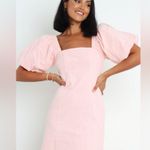 Petal and Pup NEW Sndys tuscany mini dress peachy baby pink puff sleeves cotton Photo 0