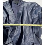 Cynthia Rowley Vintage Blue Cropped Jacket Women's Size Medium 100% Leather Photo 6
