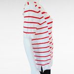 Loft  mixed striped short sleeve sweater size small Photo 3