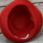 Vintage Jelleff's Red Straw Hat Womens Bow Accent Summer‎ Fashion Photo 5