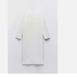 ZARA New  Limited Edition White Midi Dress with Patch Pockets 2298/456 Medium Photo 8