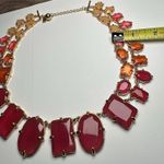Kate Spade Coated Confetti Statement Necklace Gold Tone Red Pink Orange Etc Photo 2