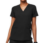 FIGS  Black Short Sleeve Women's Top Photo 0