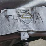 Theia Allison Stone Gray Knee Length Open Back Halter Neck Bridesmaid Dress 12 Photo 3