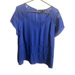 City Chic Short Sleeve Cutout Polyester Mesh Blouse Top Womens size 16 Photo 3