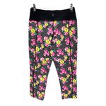 Betsey Johnson | Rose Pattern Crop Athletic Pants Floral Small Workout Leggings Photo 1