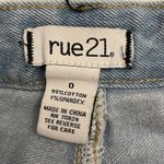 Light Wash Denim Blue Jeans Womens Size 0 Cut Out High Rise Rue 21 Photo 1