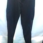 Women’s Activewear Black Leggings with Pockets and Side Leg Mesh Insets Photo 0