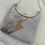 Vintage aluminum purse in white, silver & gold. White Photo 4
