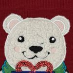 Notations  Women's Size 3X Red Ugly Christmas Sweater Bear Gift Hugger Photo 4