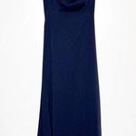 La Femme NWOT  Simply Chic Off-The-Shoulder Jersey Gown Navy Blue Women's Size 2 Photo 0