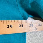 Eileen Fisher  Teal Green Organic Linen Button Down Shirt Womens LP Lagenlook Top Photo 3